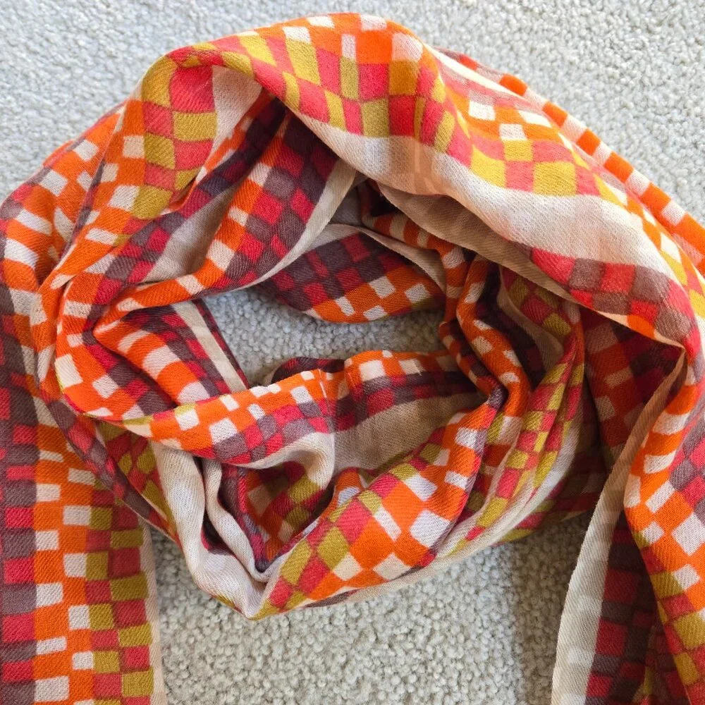 100% Wool Scarf Shawl Scandanavian Design Khadi and Co Denmark